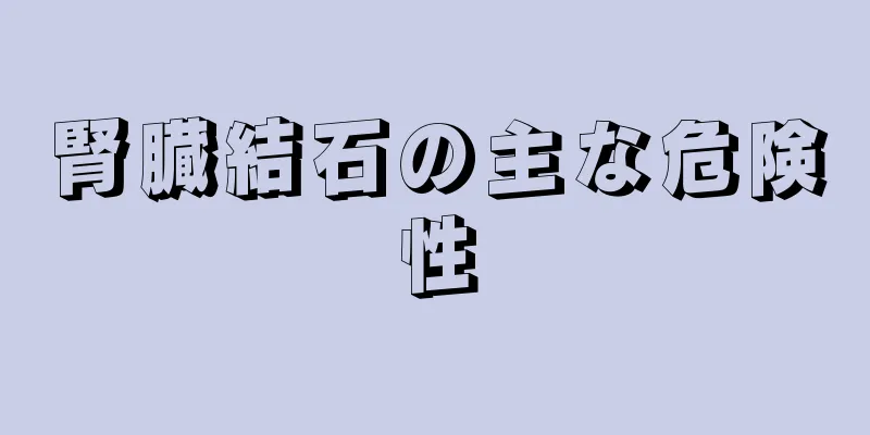 腎臓結石の主な危険性