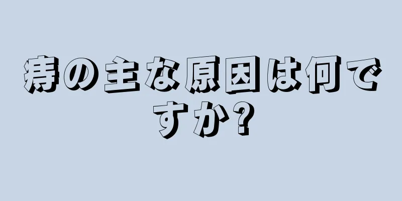 痔の主な原因は何ですか?