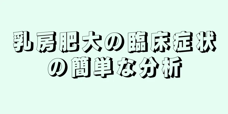 乳房肥大の臨床症状の簡単な分析