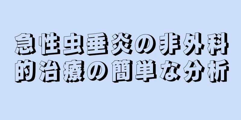 急性虫垂炎の非外科的治療の簡単な分析