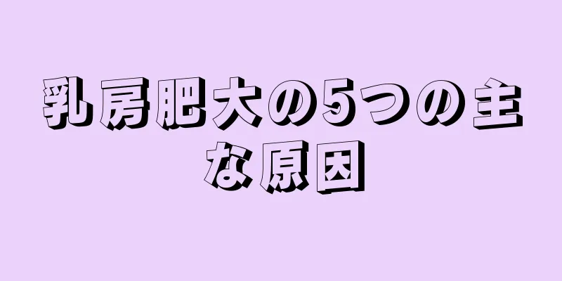 乳房肥大の5つの主な原因