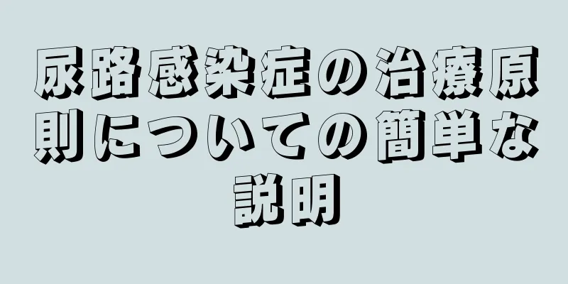 尿路感染症の治療原則についての簡単な説明