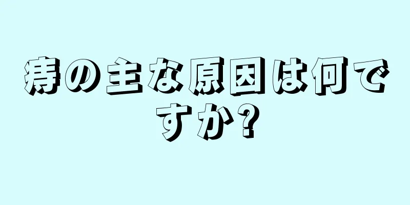 痔の主な原因は何ですか?