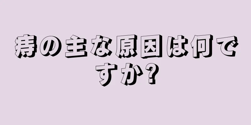 痔の主な原因は何ですか?