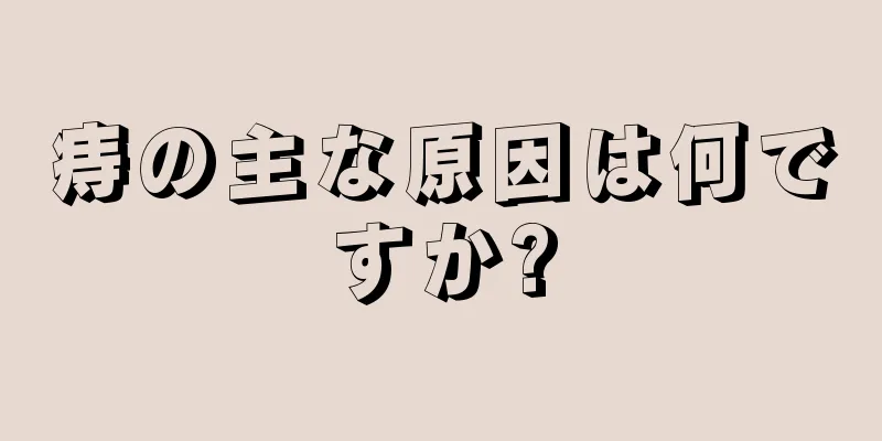 痔の主な原因は何ですか?