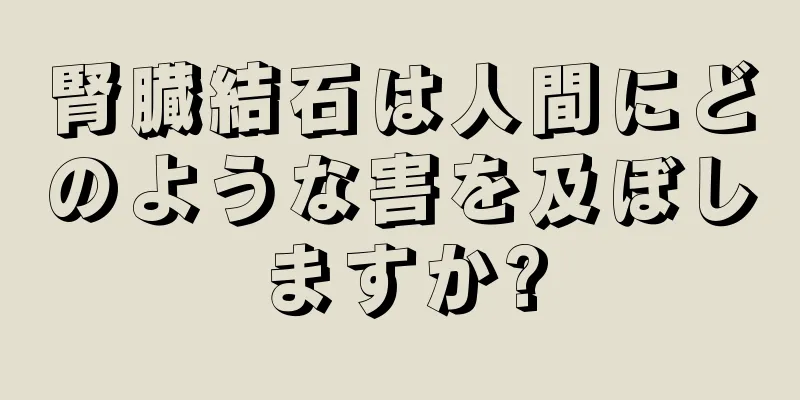 腎臓結石は人間にどのような害を及ぼしますか?