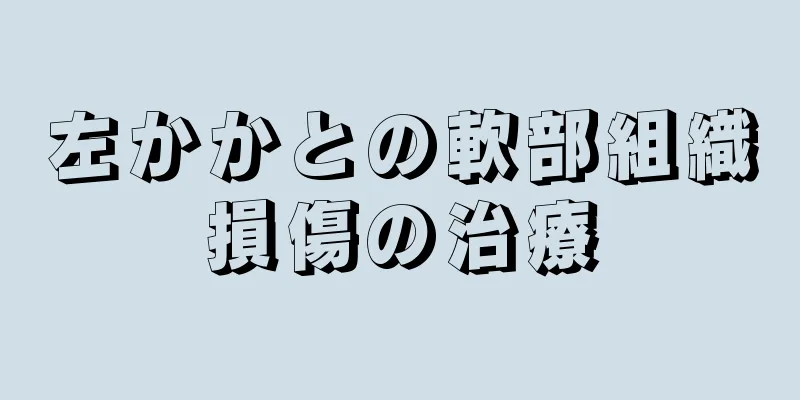 左かかとの軟部組織損傷の治療
