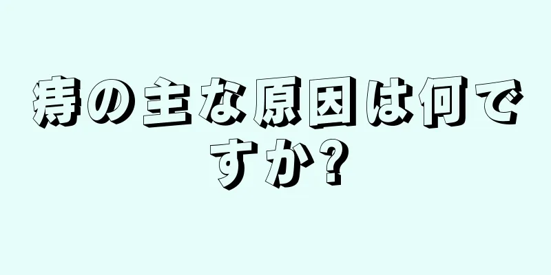 痔の主な原因は何ですか?