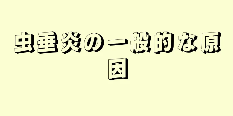 虫垂炎の一般的な原因