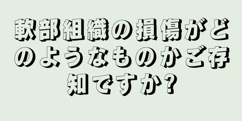 軟部組織の損傷がどのようなものかご存知ですか?