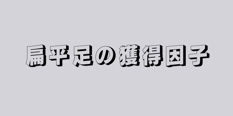 扁平足の獲得因子