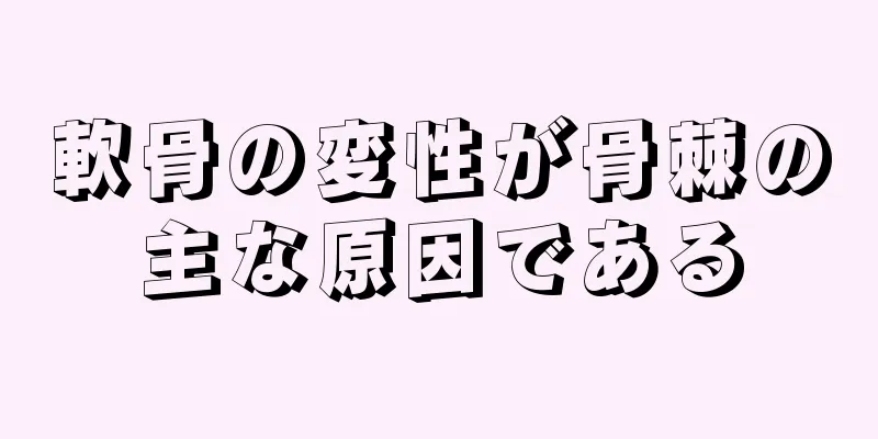 軟骨の変性が骨棘の主な原因である