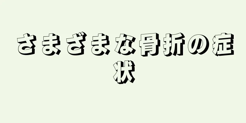 さまざまな骨折の症状
