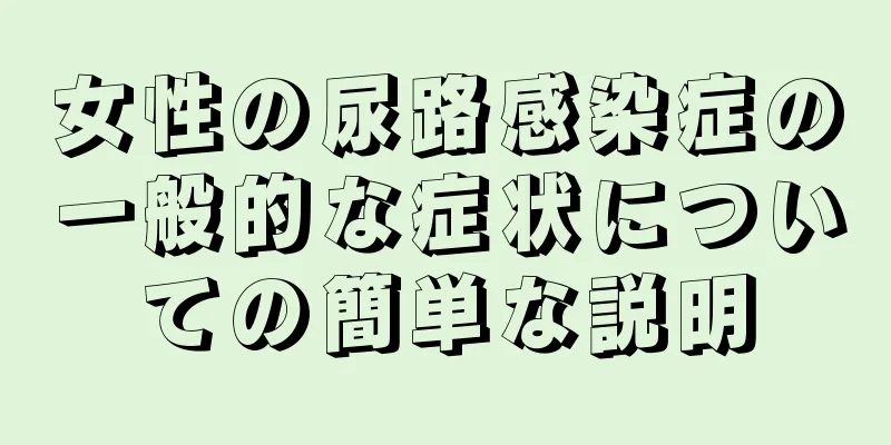 女性の尿路感染症の一般的な症状についての簡単な説明