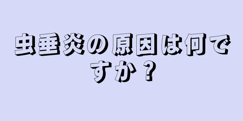 虫垂炎の原因は何ですか？