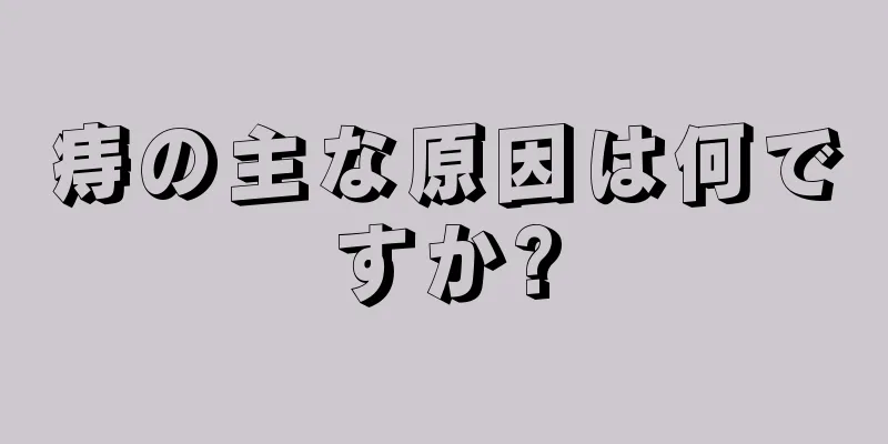 痔の主な原因は何ですか?