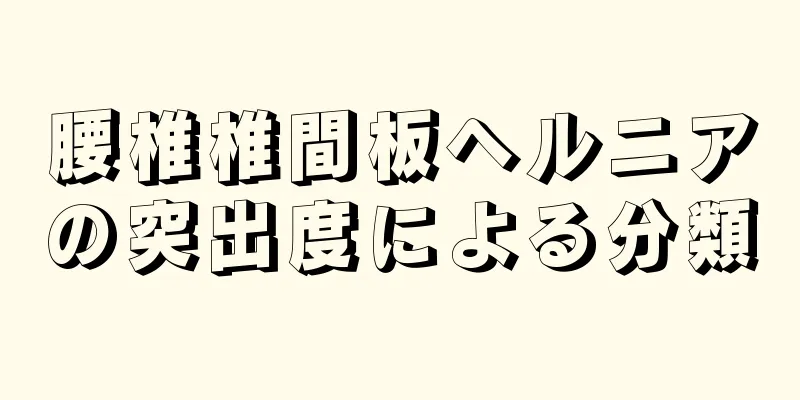 腰椎椎間板ヘルニアの突出度による分類