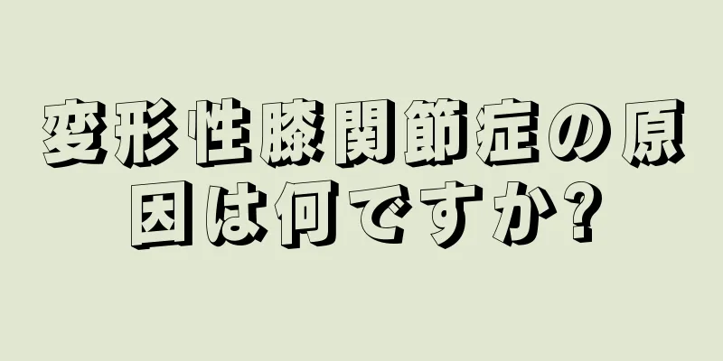 変形性膝関節症の原因は何ですか?