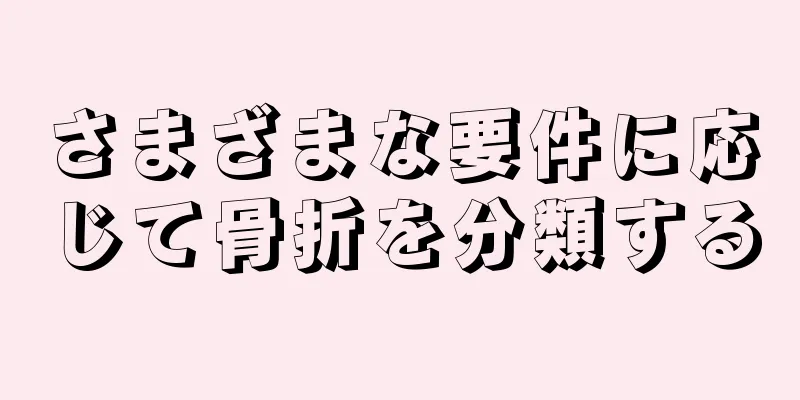 さまざまな要件に応じて骨折を分類する