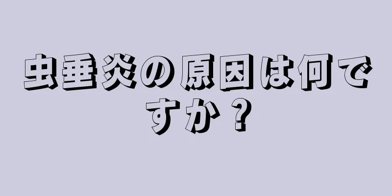 虫垂炎の原因は何ですか？