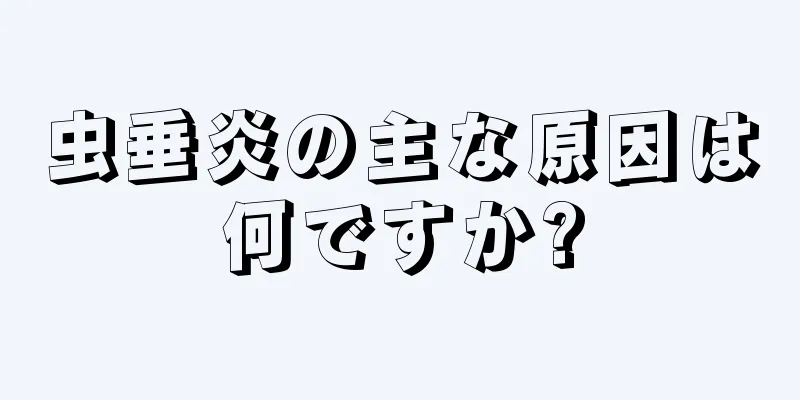 虫垂炎の主な原因は何ですか?
