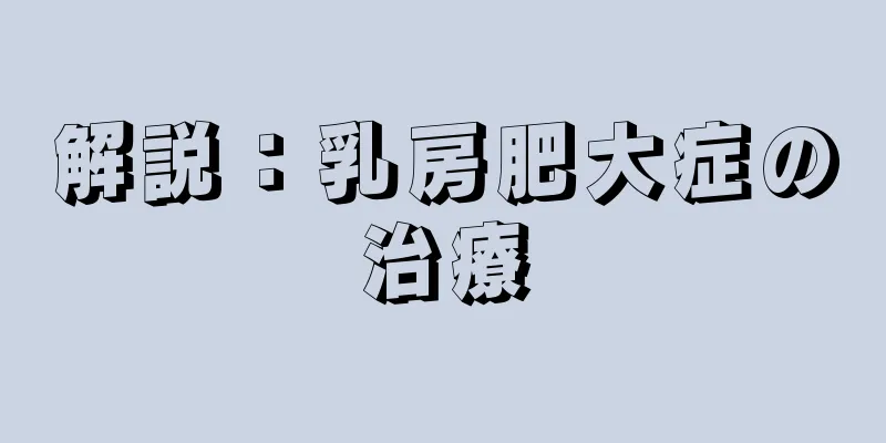 解説：乳房肥大症の治療