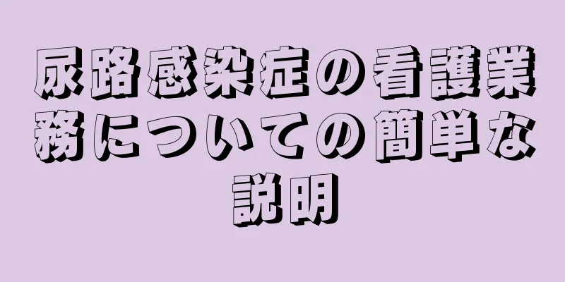 尿路感染症の看護業務についての簡単な説明