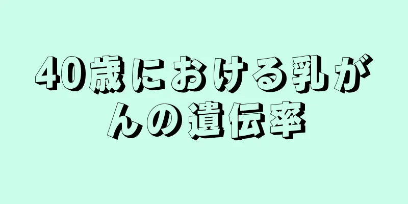 40歳における乳がんの遺伝率
