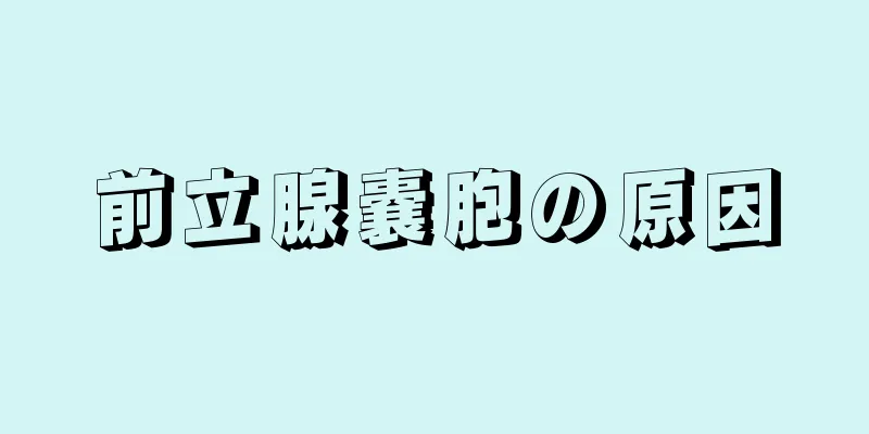 前立腺嚢胞の原因