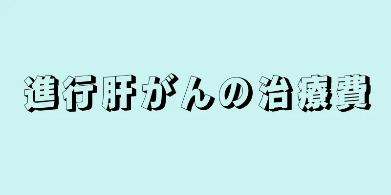 進行肝がんの治療費