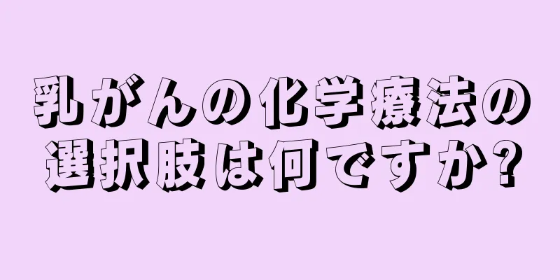 乳がんの化学療法の選択肢は何ですか?