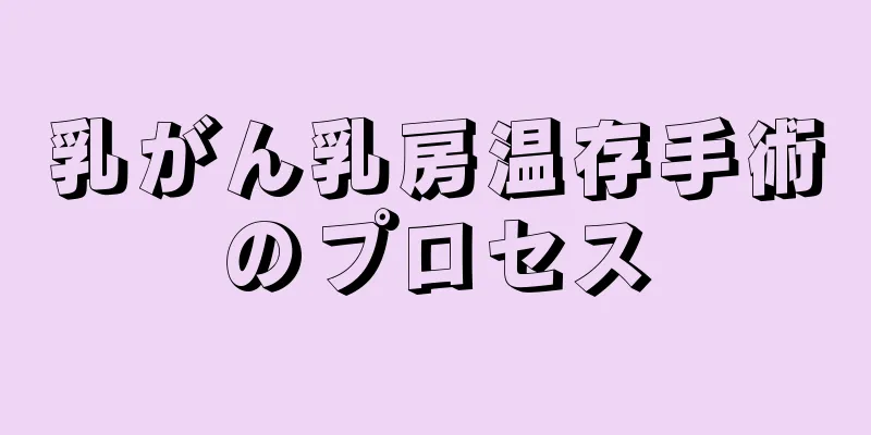 乳がん乳房温存手術のプロセス