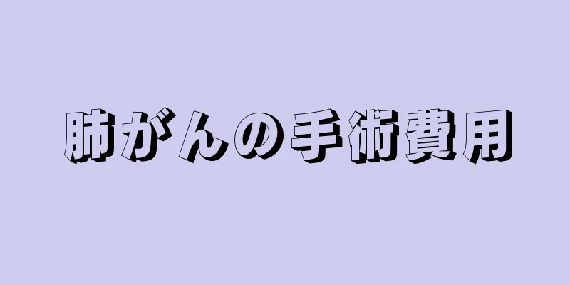 肺がんの手術費用