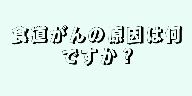 食道がんの原因は何ですか？