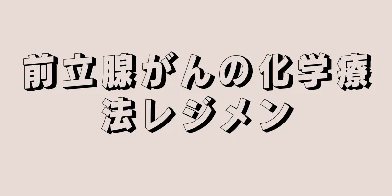 前立腺がんの化学療法レジメン