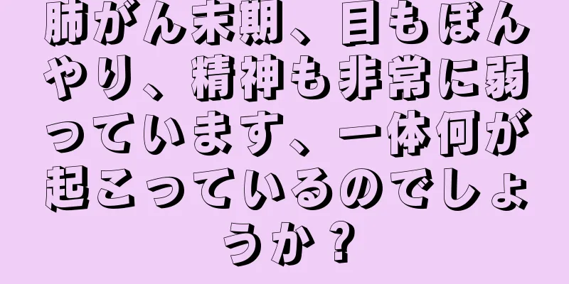 肺がん末期、目もぼんやり、精神も非常に弱っています、一体何が起こっているのでしょうか？