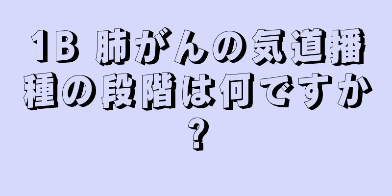1B 肺がんの気道播種の段階は何ですか?
