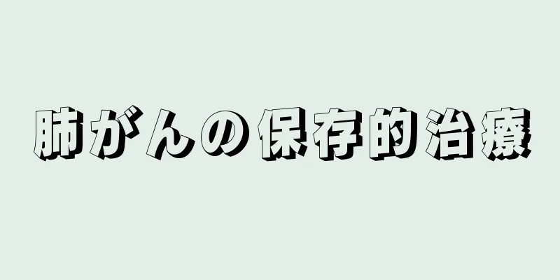 肺がんの保存的治療