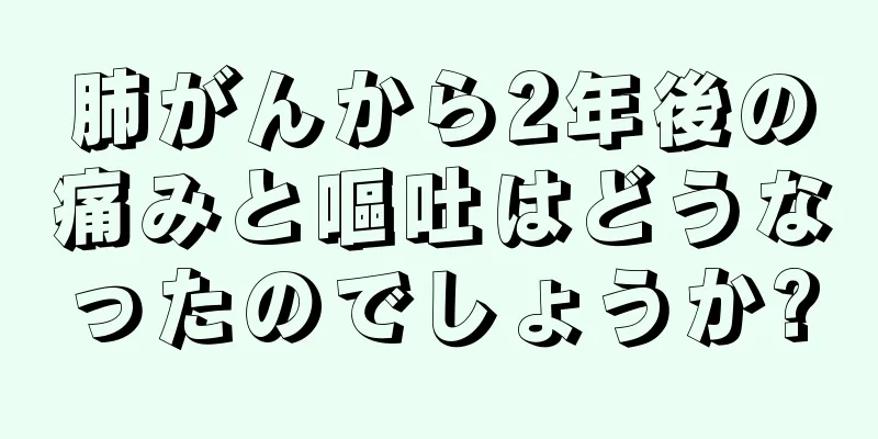 肺がんから2年後の痛みと嘔吐はどうなったのでしょうか?