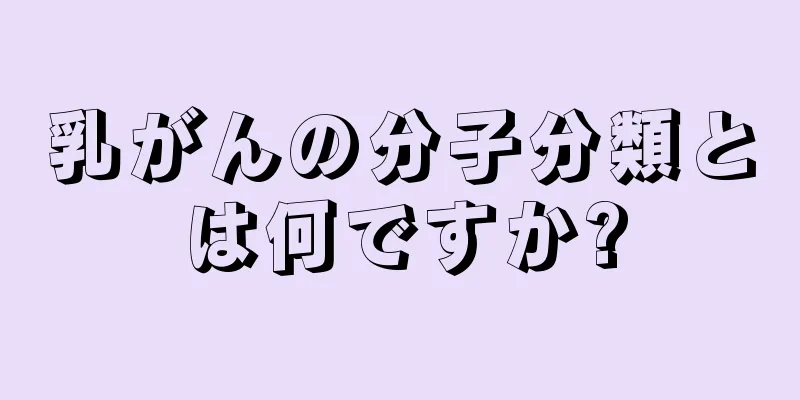 乳がんの分子分類とは何ですか?