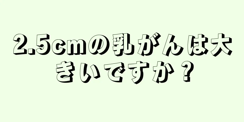 2.5cmの乳がんは大きいですか？