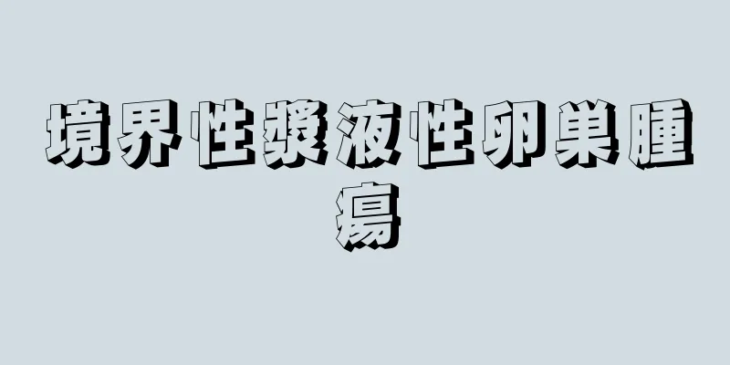 境界性漿液性卵巣腫瘍