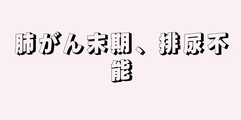 肺がん末期、排尿不能