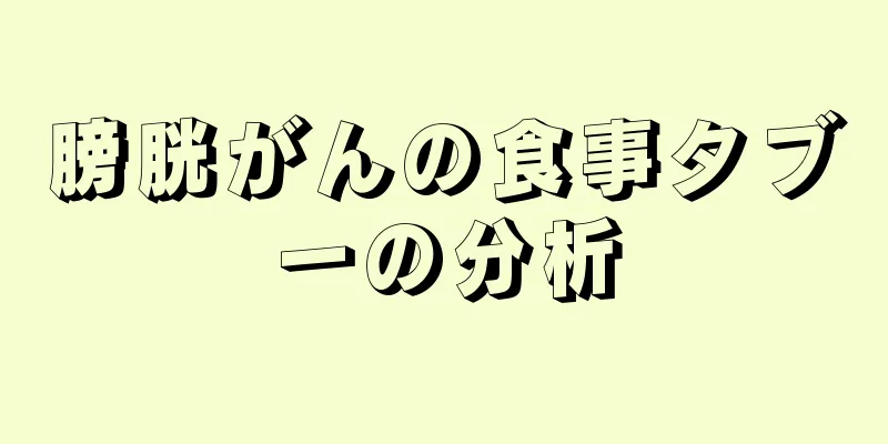 膀胱がんの食事タブーの分析