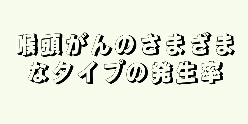 喉頭がんのさまざまなタイプの発生率