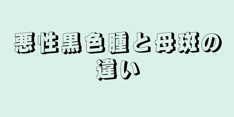 悪性黒色腫と母斑の違い