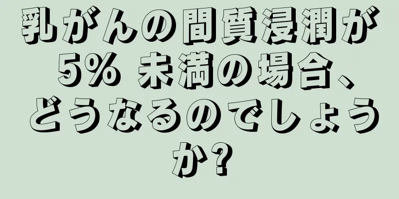 乳がんの間質浸潤が 5% 未満の場合、どうなるのでしょうか?