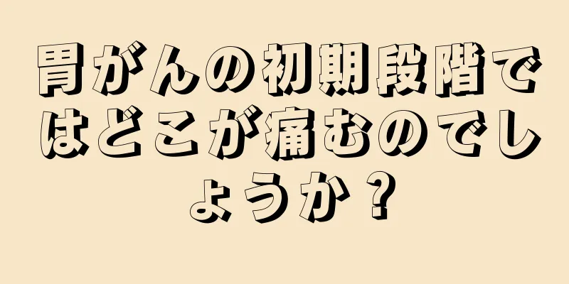 胃がんの初期段階ではどこが痛むのでしょうか？