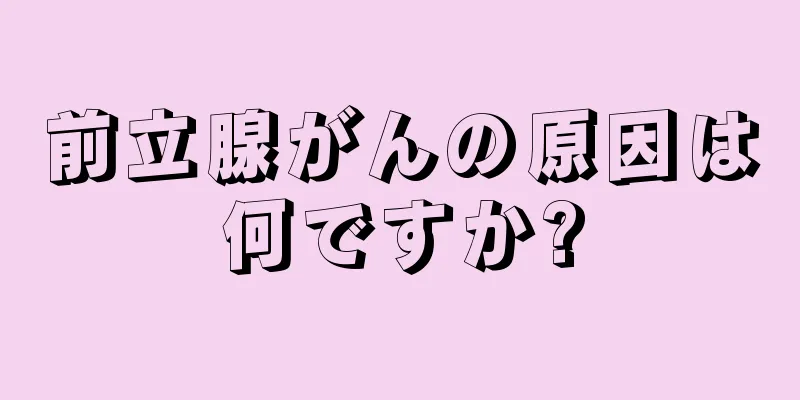 前立腺がんの原因は何ですか?