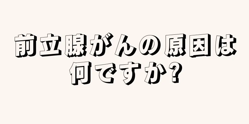 前立腺がんの原因は何ですか?